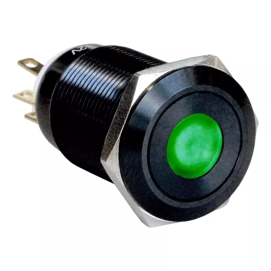 ARCOLECTRIC (BULGIN LIMITED) ANTI VANDAL SW, SPDT, 5A, 24V/125V, GRN, MPI005D28LAGN12