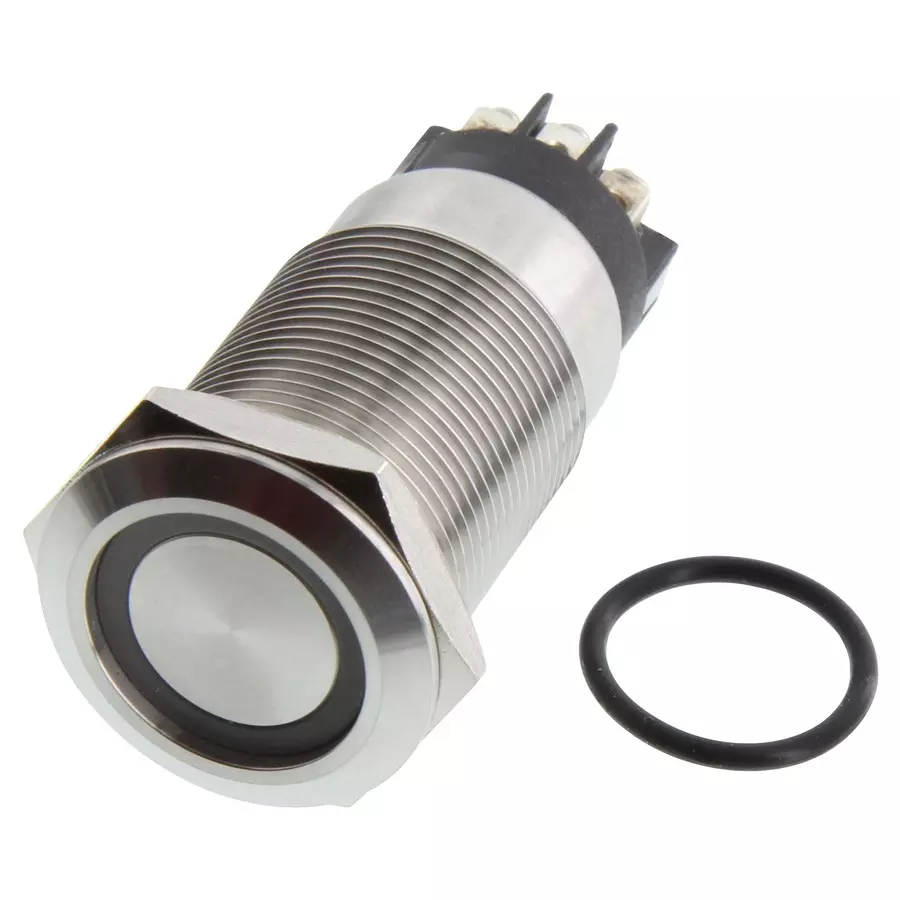 ARCOLECTRIC (BULGIN LIMITED) ANTI VANDAL SW, SPDT, 5A, 24V/125V, WHT, MPI005RTELSWH12