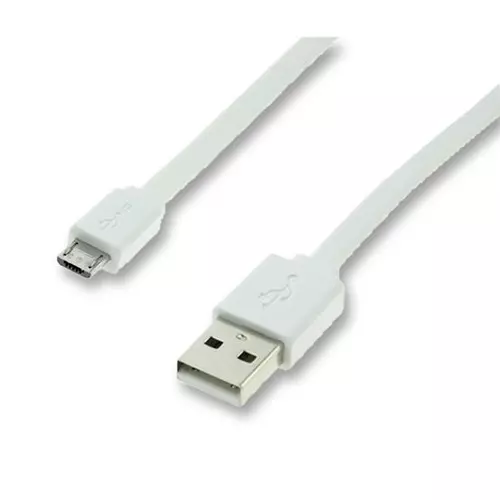 ROLINE CABLE, USB 2.0 A-MICRO B PLUG, 1M, WHT, 11.02.8761