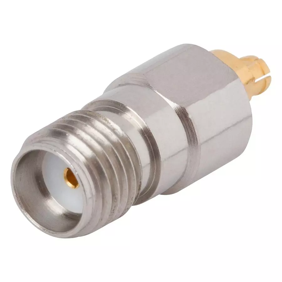 AMPHENOL SV MICROWAVE RF COAX ADAPTER, SMPM-SMA JACK, 50 OHM, 1132-6025