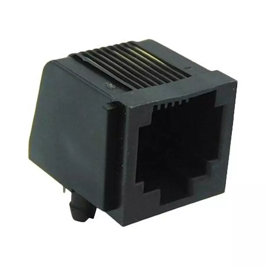 STEWART CONNECTOR MOD CONN, RJ45 JACK, R/A, 8P8C/1PORT, TH, SS-90000-002