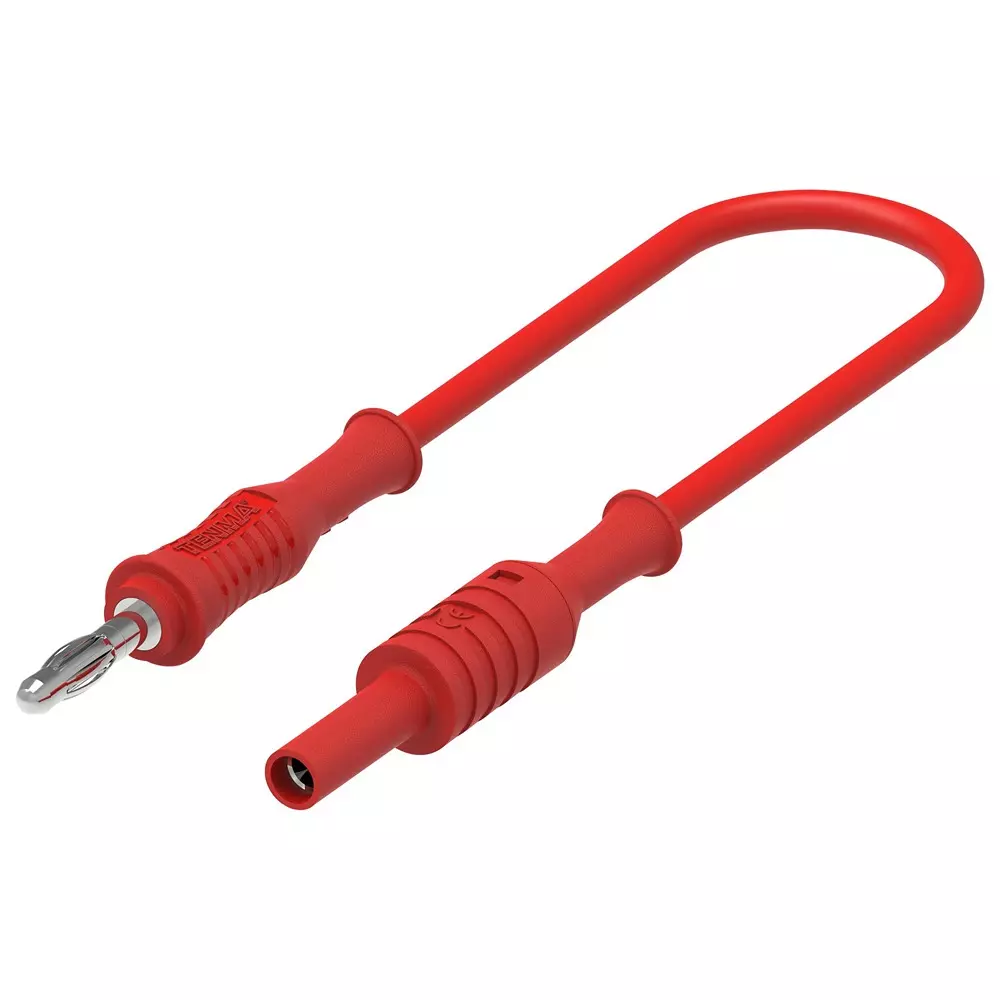 MULTICOMP PRO Banana Test Leads 4MM BANANA PLUG-JACK, RED, 500MM, 76-101