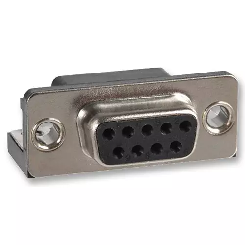 NORCOMP D Sub Connectors D SUB, RECEPTACLE, SOLDER, R/A, 9WAY, 182-009-213R561