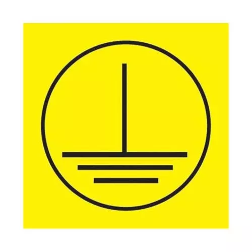 PANDUIT Safety Signs ELEC SAFETY SIGN, 13X13MM, BLK/YEL, PK10, PESC-H-EC (Pack of 10)