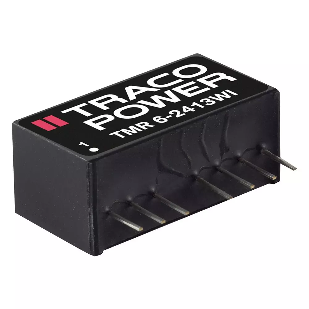 TRACO POWER Isolated Through Hole DC / DC Converters DC/DC CONVERTER, 6W, 12V, 0.5A, TMR 6-2412WI