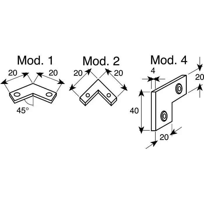 FlexLink M6 45 ° Connector Connecting Component Strut Profile 22 mm 44 mm Groove Size 5.5 mm, XDFW 9X45
