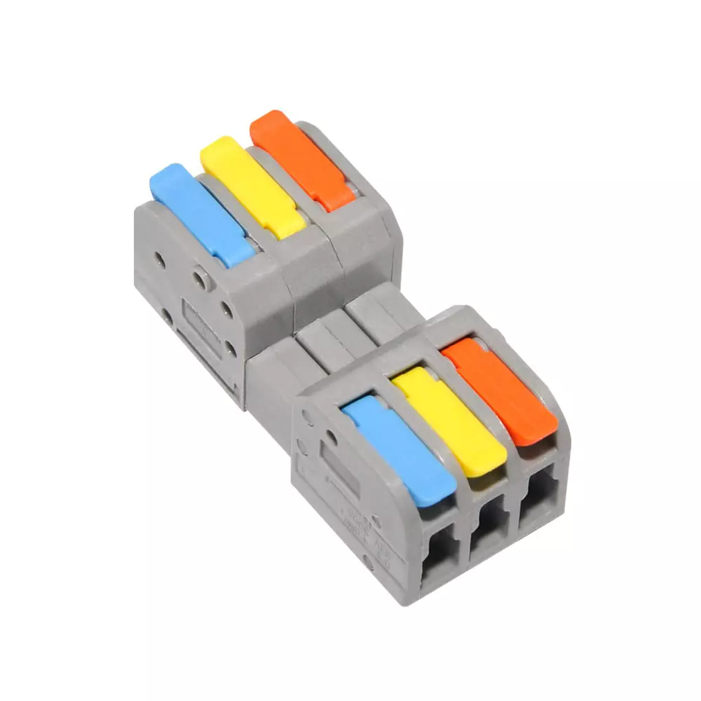 ENERTECH Parallel Type Connector 3 Way for Industrial Use, 2604D-3P
