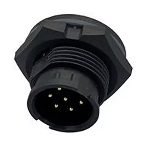 NORCOMP Circular Connector, PLUG, 6POS, SOLDER, 869-006-103R001.