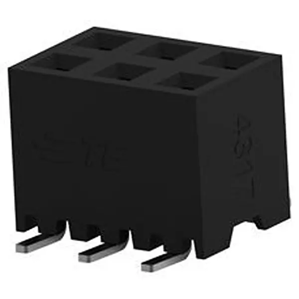 TE CONNECTIVITY Connector, Rcpt, 6Pos, 2Row, 2 mm, 2314844-6