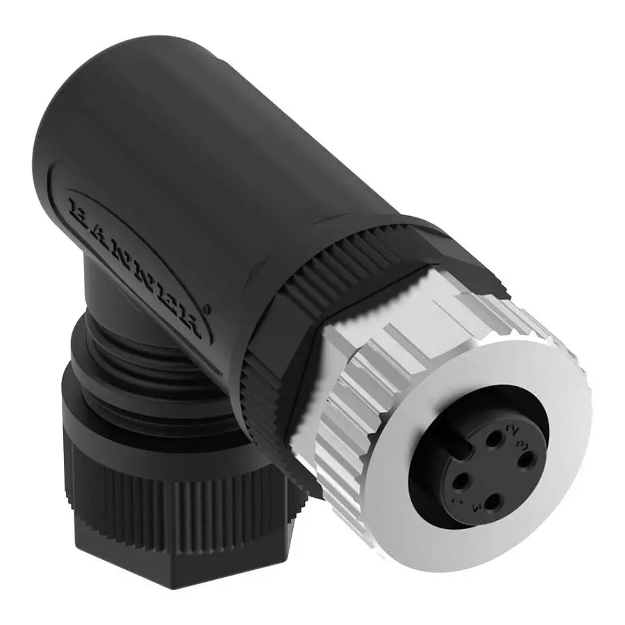 BANNER ENGINEERING Sensor Conn, M12, R/A Rcpt, 4Pos, Cable, BFW-M12F4A-6SL.