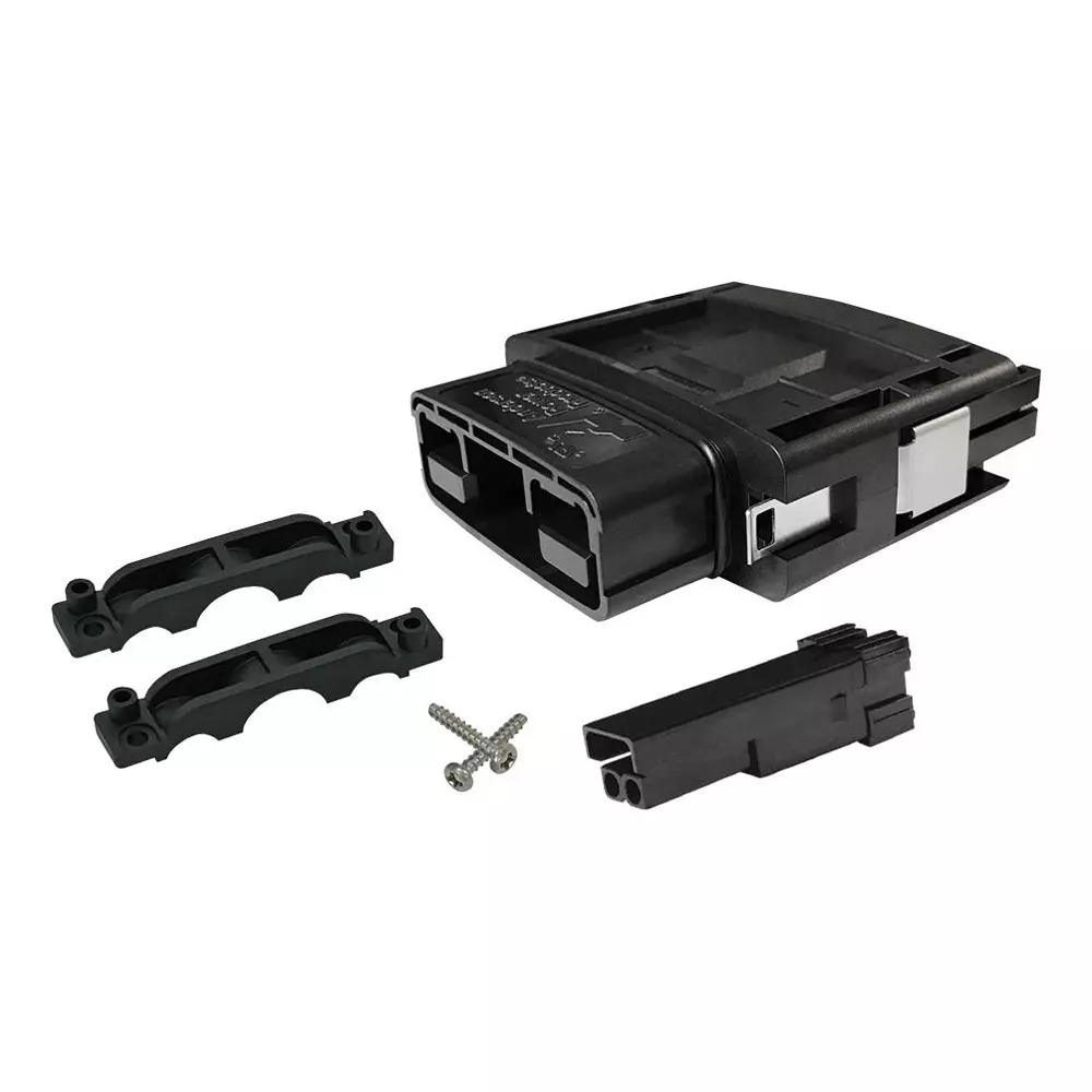 ANDERSON POWER PRODUCTS Rect Pwr Housing Kit, Plug, 2Pos, Pc/Pbt, Sbsx75A-Plug-Kit-Blk