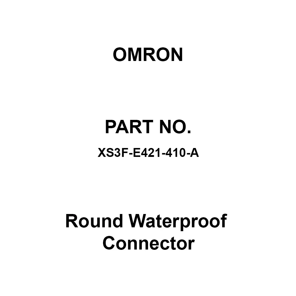 Omron Round Waterproof Connector DC 125 V Rated Voltage, XS3F-E421-410-A
