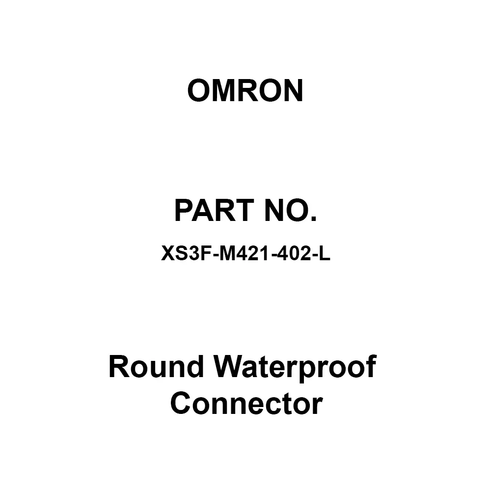 Omron Round Waterproof Connector DC 125 V Rated Voltage, XS3F-M421-402-L