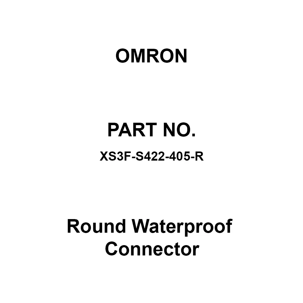 Omron Round Waterproof Connector DC 125 V Rated Voltage, XS3F-S422-405-R