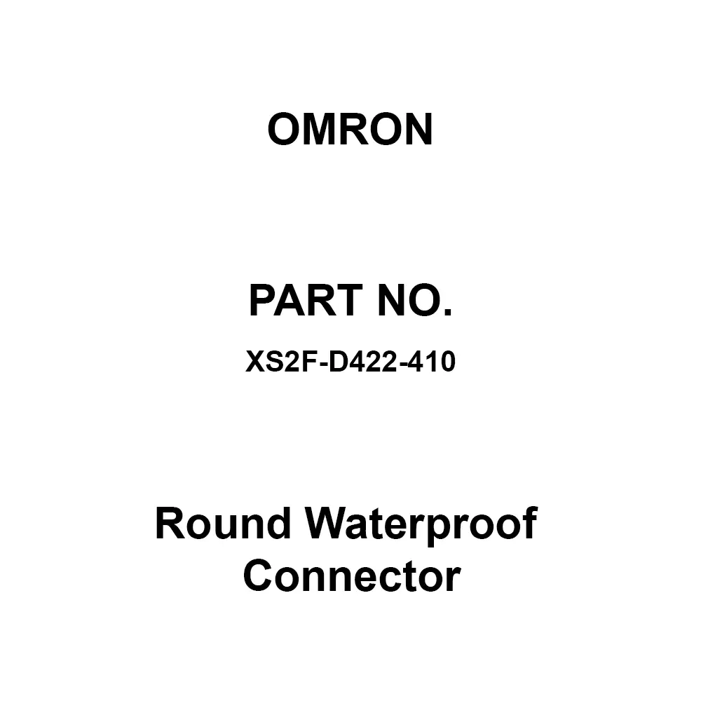 Omron Round Waterproof Connector DC 250 V Rated Voltage, XS2F-D422-410