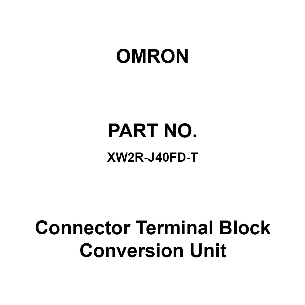 Omron Connector Terminal Block Conversion Unit 40 Pole, XW2R-J40FD-T