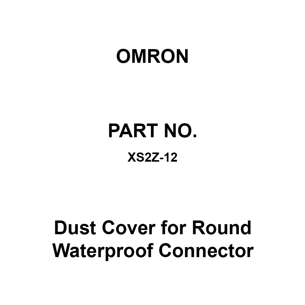 Omron Dust Cover for Round Waterproof Connector, XS2Z-12