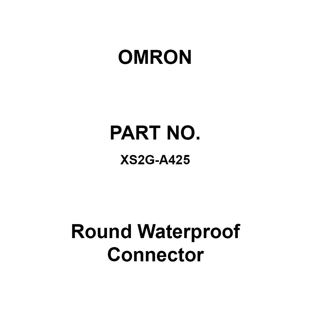 Omron Round Waterproof Connector 1000 mΩ or more at 500 V DC, XS2G-A425