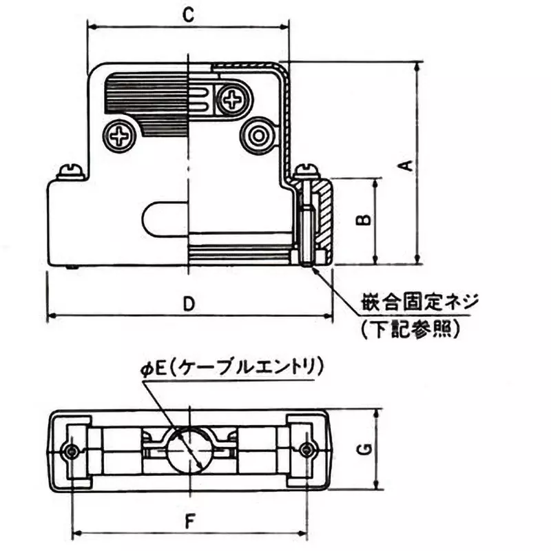 jae-d-sub-connector-plastic-hood-electromagnetic-interference-emi-countermeasure-type-dc-c8-j13-f2-1r