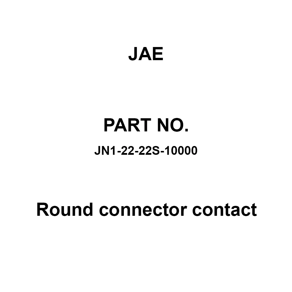 JAE Round Connector Contact 10 Pole, JN1-22-22S-10000 (1 Roll (10000 Pcs))