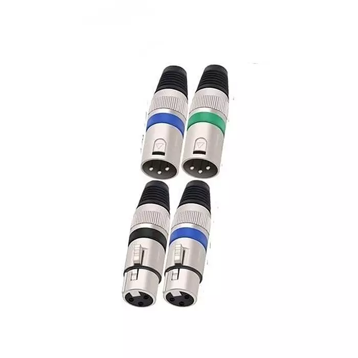 GENERIC XLR Connector 3-Pin Male + XLR Female Connector 110 Ω Impedance, RC052 + RC063-1 (Set of 4)