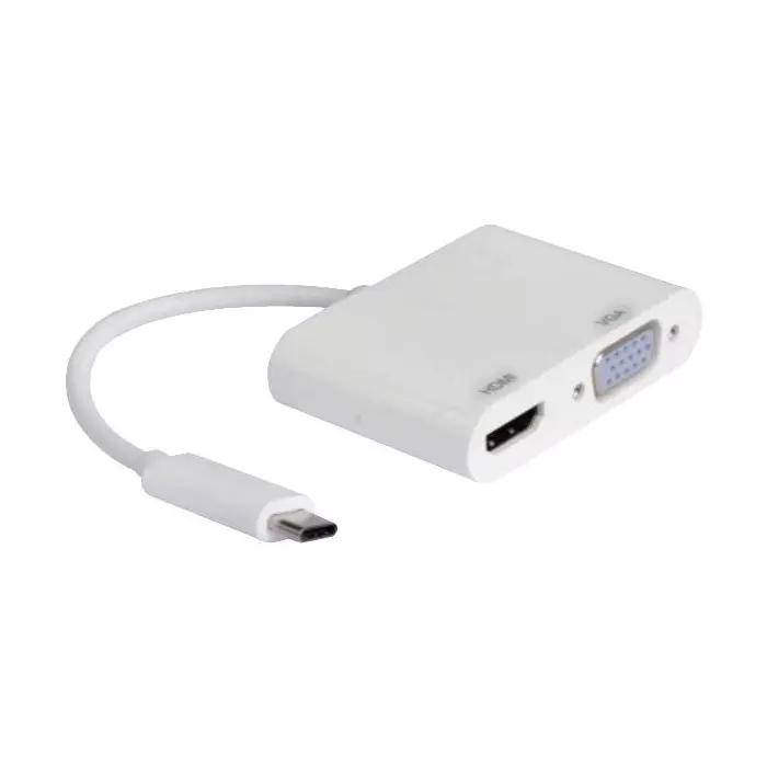 MULTICOMP PRO Conv USB Type C Plug Convert From HDMI, VGA Receptacle To, 83-22065 (Pack of 500)