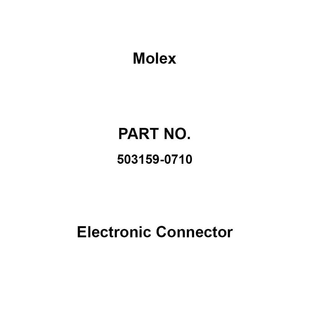 Molex Electronic Connector 100 V Rated Voltage 2 A Rated Current 1.5 mm Cell Spacing, 503159-0710