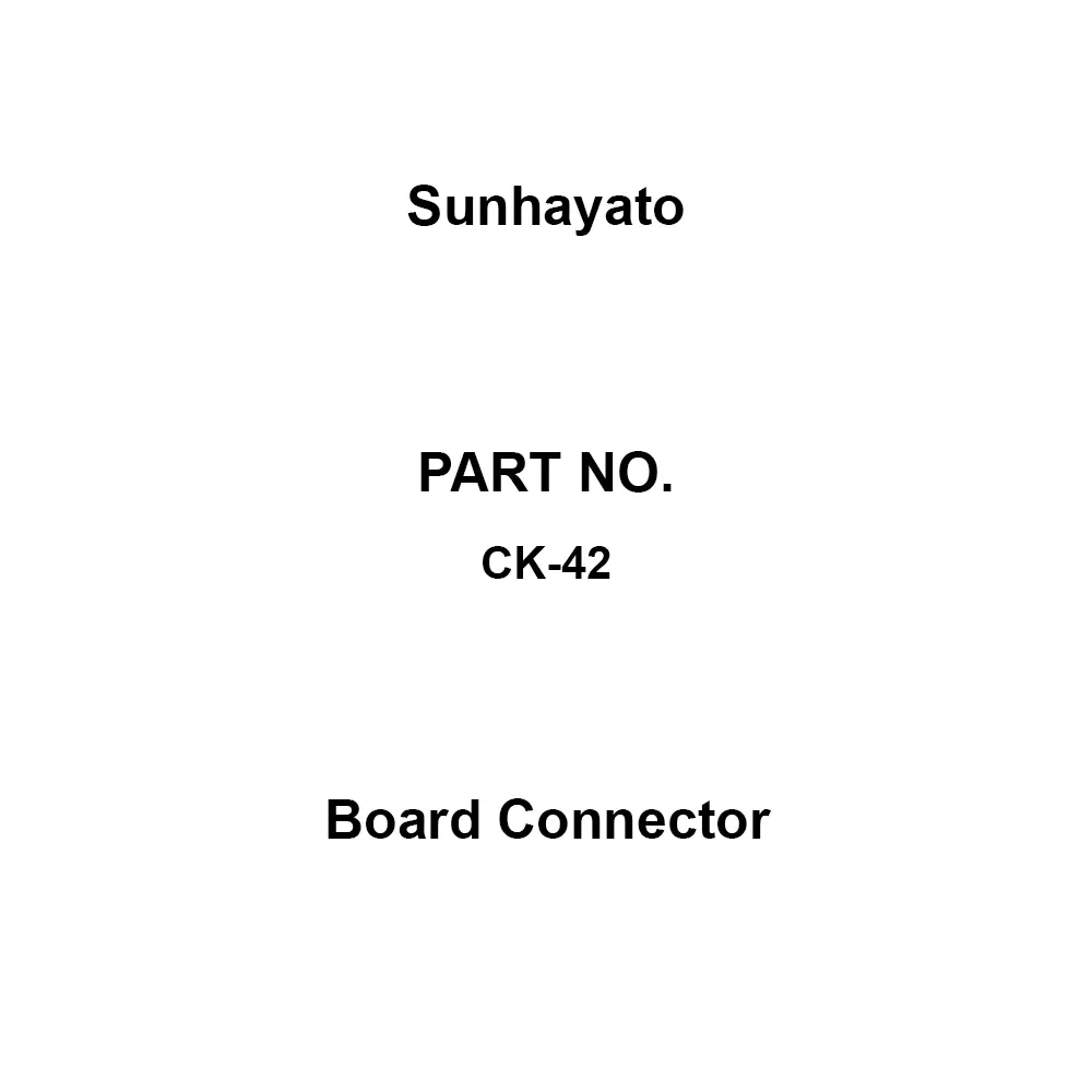 Sunhayato Board Connector Board mounting Connection Method Female Contact Shape Screw Connection Type, CK-42