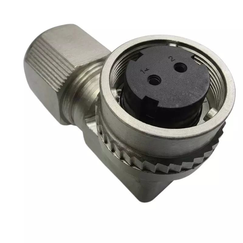 Mitsubishi Electric Electromagnetic Brake Connector Set Angle Type Black and Silver Color for HF-JP(B), HK-ST/RT Motor, MR-BKCNS1A