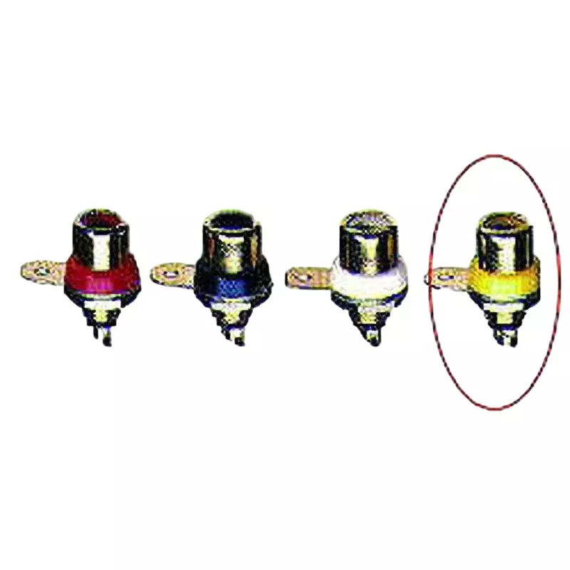 MARUSHIN ELECTRIC RCA Pin Jack Straight Type plastic Material yellow Color, MR-565MG-6