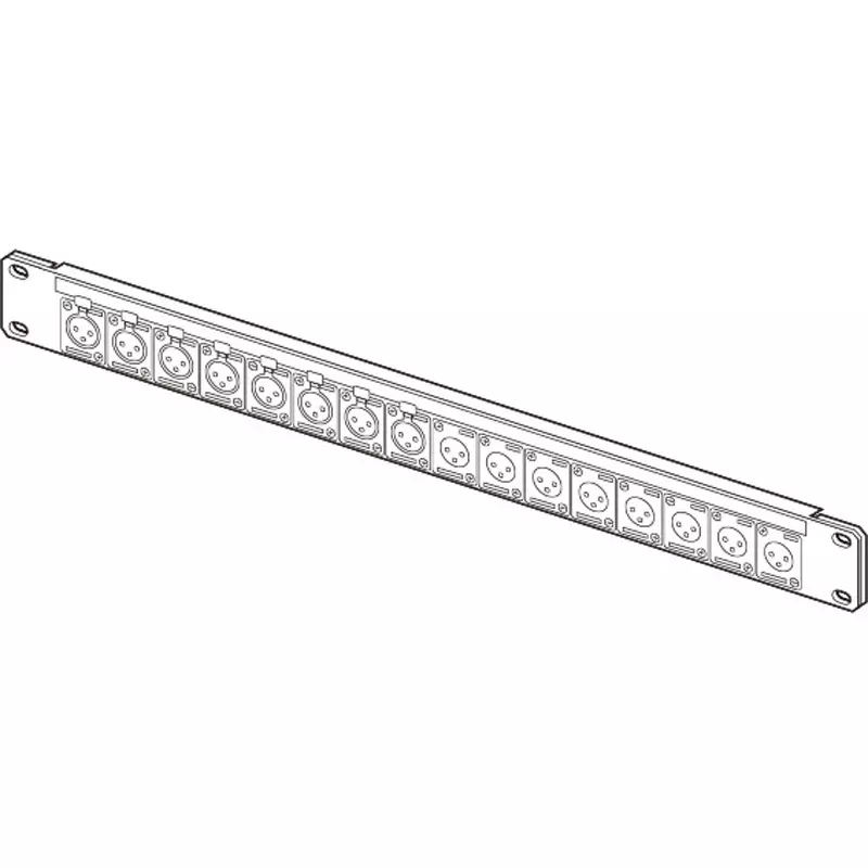 Canare Electric Audio XLR Connector Board 1U-AS1 Panel, 161U-X12F