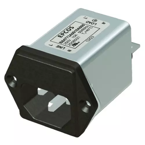 Epcos B84773 Series Panel Mount IEC Inlet Filter 4 Amp 250 V AC/DC, B84773M0004A000 (Pack of 40)