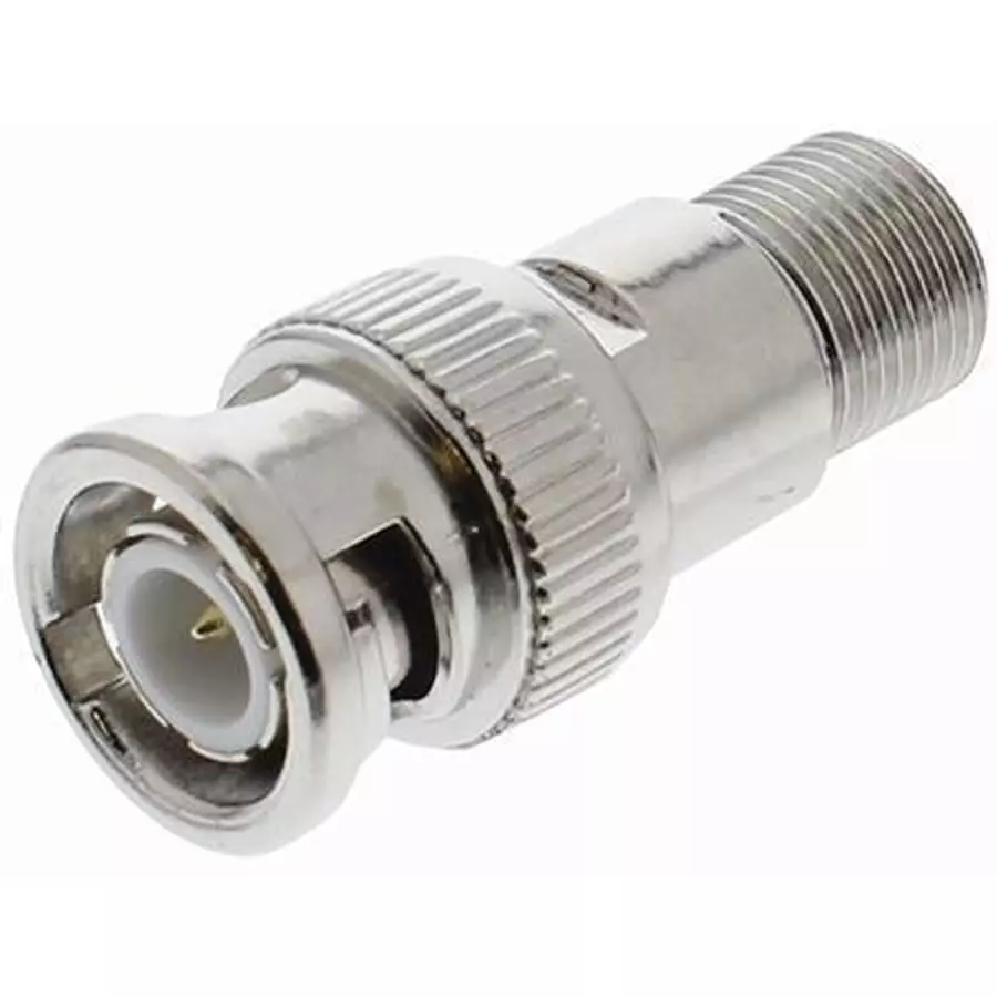 MULTICOMP PRO RF Adapters BNC Male to F Type Female - Brass, 27-8280