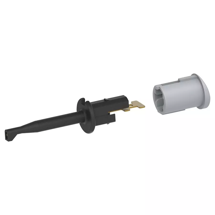 MULTICOMP PRO Test Probes - Lead End Connectors TEST PROBE CONN, HOOK, 6A, 70V, BLACK, 72-14334
