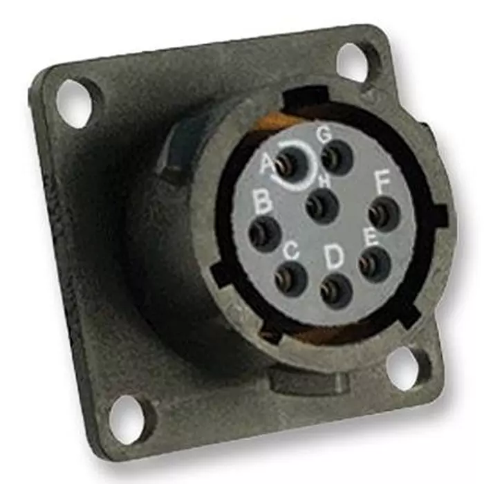 SOURIAU-SUNBANK / EATON CIRCULAR, RECEPTACLE, 8 WAY, PANEL, UTS012E8S