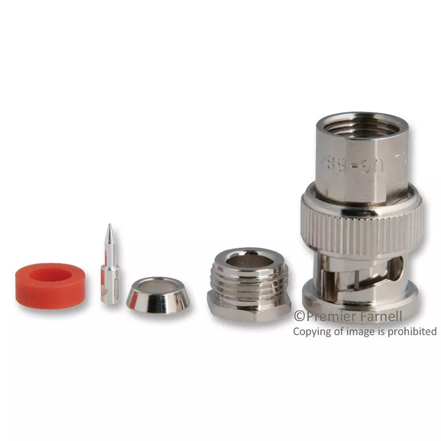 AMPHENOL RF RF Connectors RF/COAXIAL BNC PLUG STR 50 OHM CLAMP/SLDR, 031-2