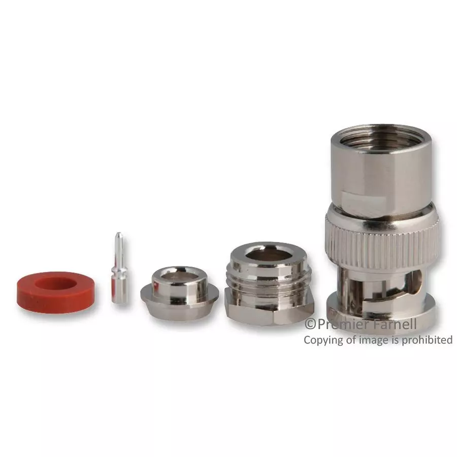 AMPHENOL RF RF Connectors RF/COAXIAL BNC PLUG STR 50 OHM CLAMP/SLDR, 031-202