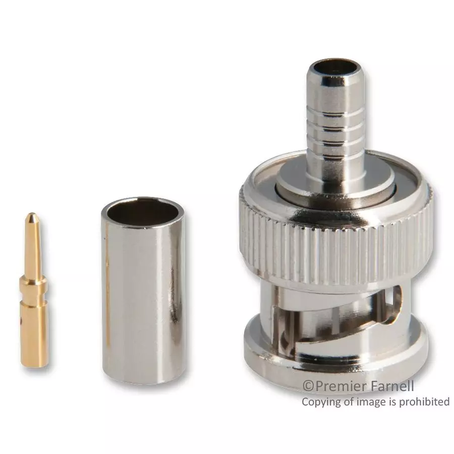 AMPHENOL RF RF Connectors RF/COAXIAL, BNC PLUG, STRAIGHT, CRIMP, 000-36775