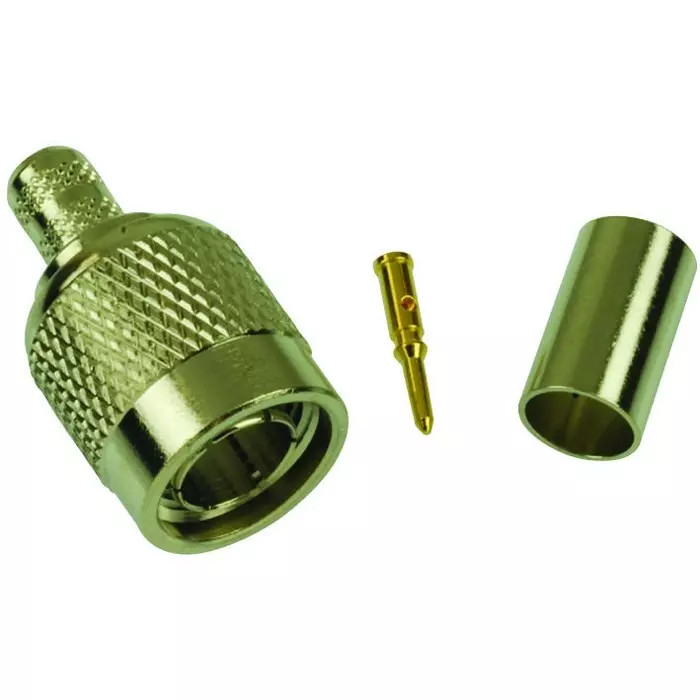 AMPHENOL RF RF Connectors RF/COAXIAL, TNC PLUG, STRAIGHT, 75 OHM, CRIMP, 122111