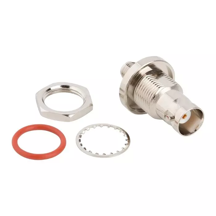 AMPHENOL RF RF Adapters RF BULKHEAD ADAPTER, BNC-SMA JACK/50 OHM, 242181-10