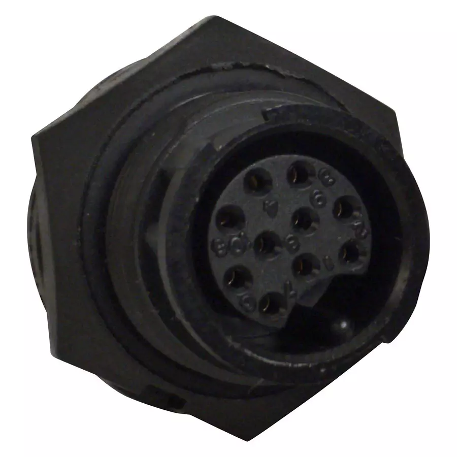 SWITCHCRAFT/CONXALL Circular Conn, Receptacle, 9Pos, Panel, W7881-9PG-300