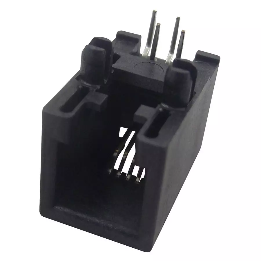 MOLEX Modular & Ethernet Connectors MODULAR, JACK, THT, R/A, RJ9, 4P4C 95501-2441 (Pack of 5)