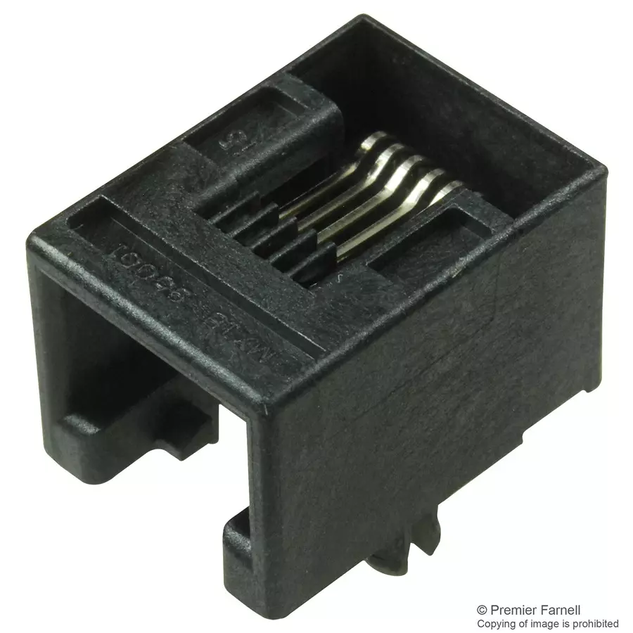 MOLEX Modular & Ethernet Connectors RJ45 CONNECTOR, JACK, 8P8C, 1PORT, CAT3 95501-2882 (Pack of 5)
