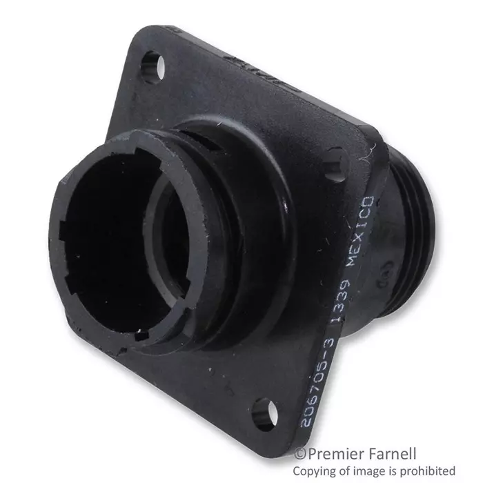 AMP - TE CONNECTIVITY CIRCULAR CONNECTOR PLUG, SIZE 13, 9 POSITION, PANEL, 206705-3