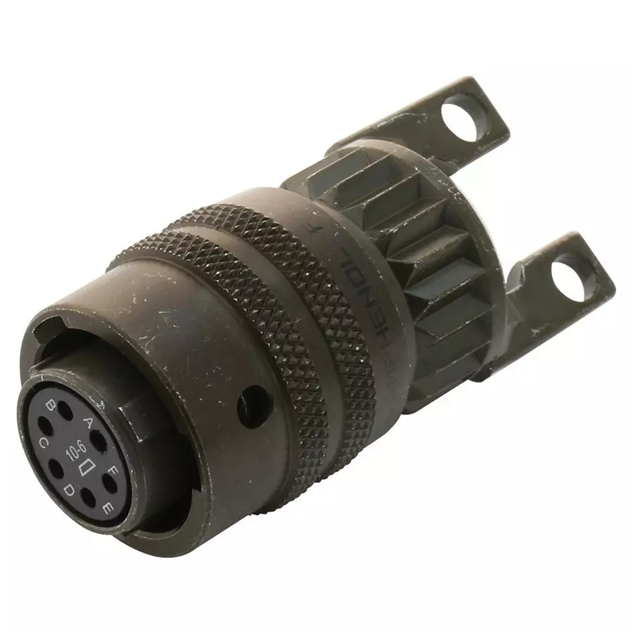 AMPHENOL INDUSTRIAL CIRCULAR CONNECTOR RECEPTACLE, SIZE 10, 6 POSITION, CABLE, PT06E10-6S(SR)