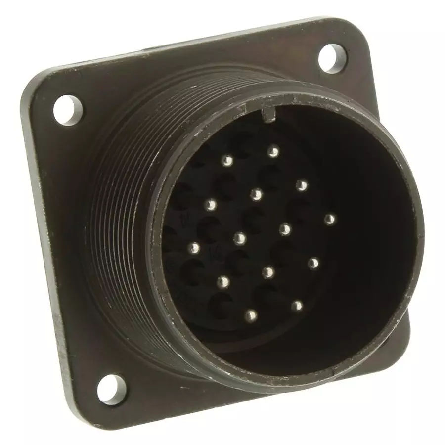 AMPHENOL INDUSTRIAL CIRCULAR CONNECTOR, RECEPTACLE, SIZE 20 14 POSITION, BOX, MS3102A20-27P.