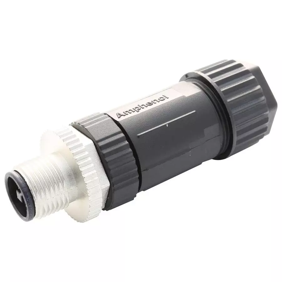AMPHENOL LTW SENSOR CONNECTOR, M12, PLUG, 4POS, M12T-04BMMB-SL7002