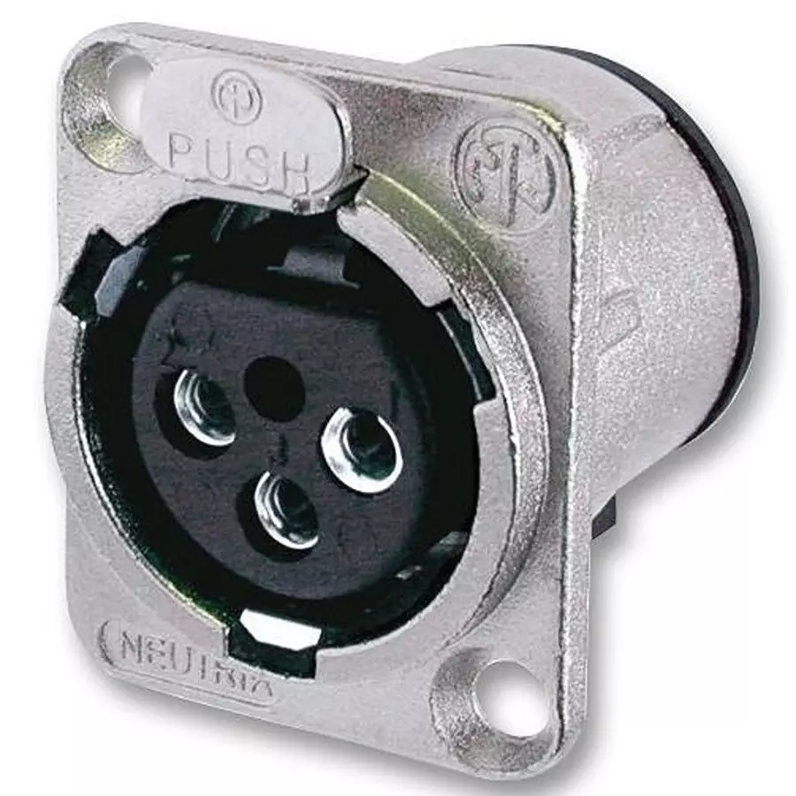 NEUTRIK SOCKET, XLR, PANEL, PCB, 3POLE, NC3FD-V