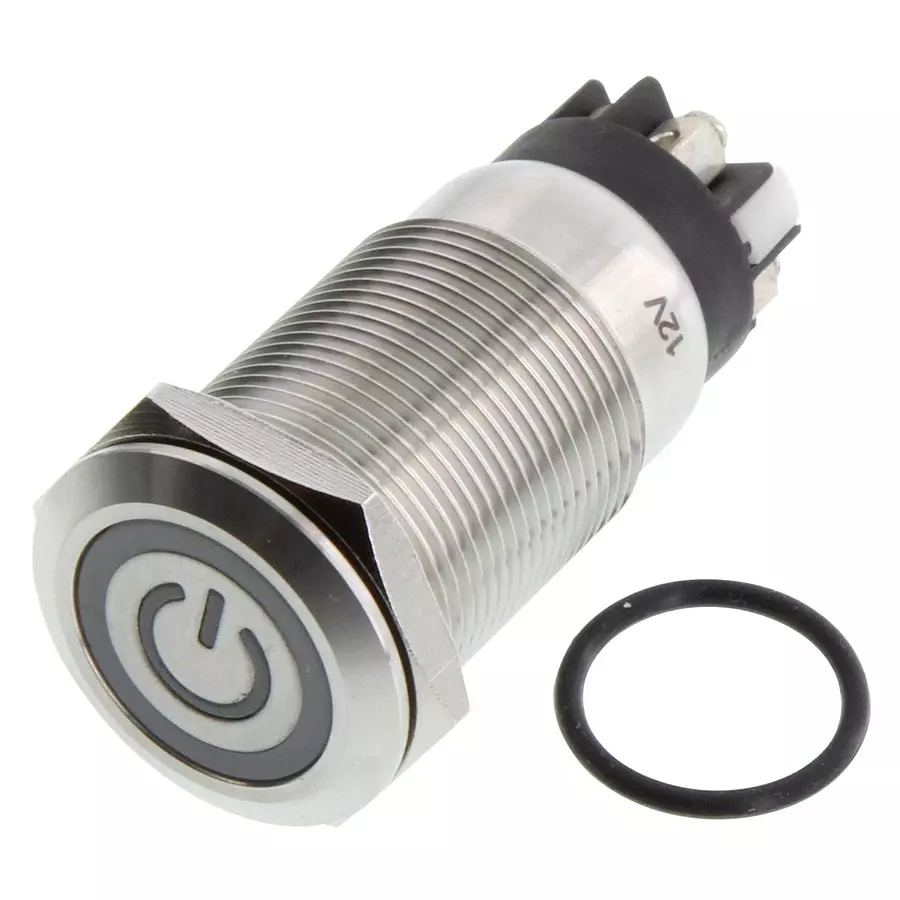 ARCOLECTRIC (BULGIN LIMITED) ANTI VANDAL SW, SPDT, 5A, 24V/125V, WHT, MPI005OTELSWH12