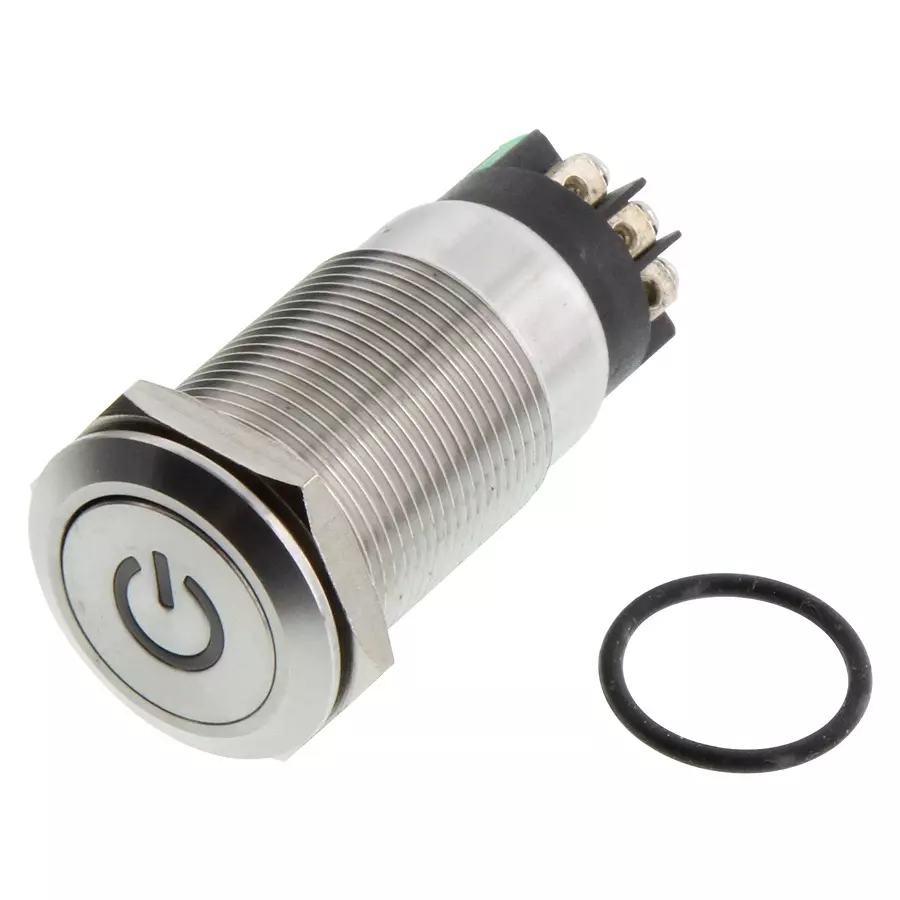 ARCOLECTRIC (BULGIN LIMITED) ANTI VANDAL SW, SPDT, 5A, 24V/125V, WHT, MPI005PTELSWH12
